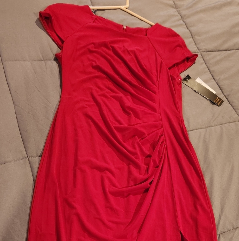 Women's rouched Always Indigo red dress medium